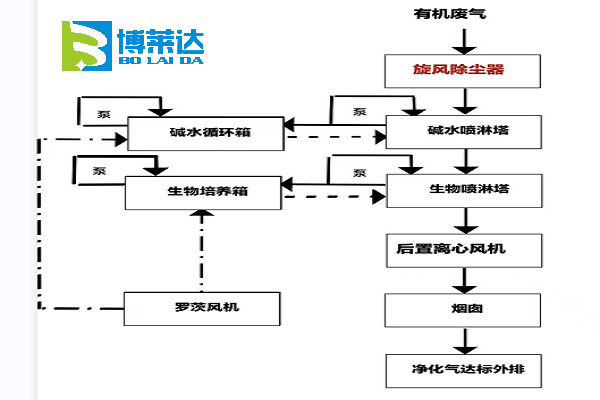 纺织印染整机废气处理流程